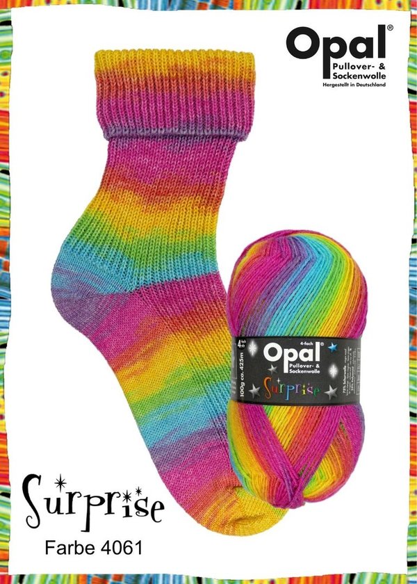 Opal Sockenwolle Surprise 4-fädig regenbogen