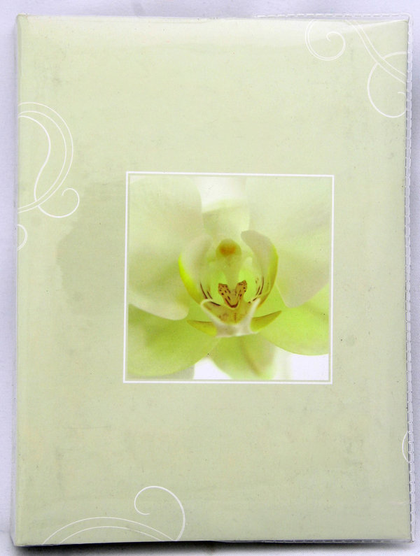 Tascheneinsteckalbum Orchidee grün 40x 10x15