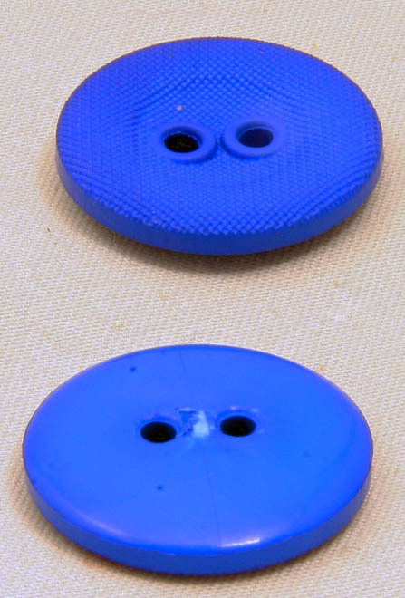 Knopf Kunststoff blau rund 20mm