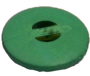 Kunststoffknopf grün rund  Mittelsteg 18 mm