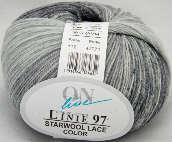 Linie 97 Starwool Lace Color grau Farbe 112
