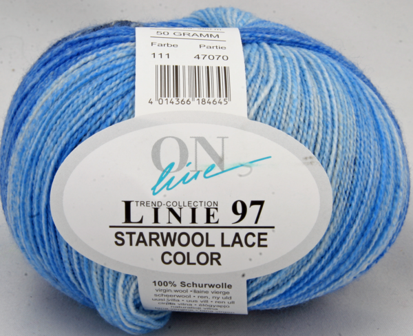 Linie 97 Starwool Lace Color blau Farbe 111